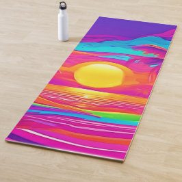 Blau und Orange Sunset Yogamatte