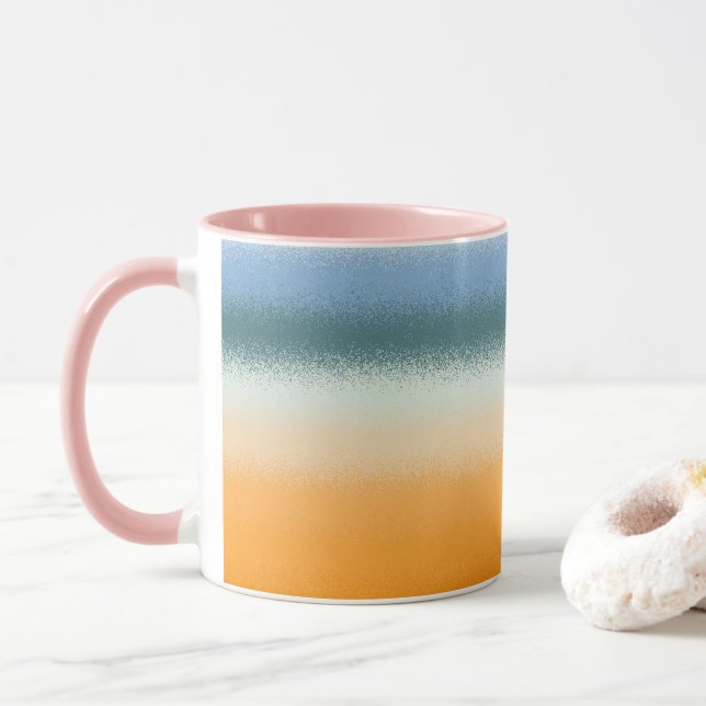 Blau und Orange Tasse (Mit Donut)