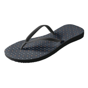 Blau- und Pfirsichpunkte Flip Flops