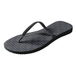 Blau- und Pfirsichpunkte Flip Flops