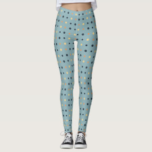 Blau- und Pfirsichpunkte Leggings