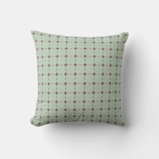 Blau und Plum Squared MOJO Pillow Kissen (Vorderseite)