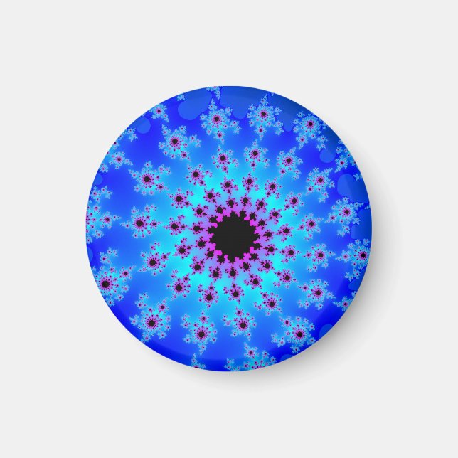 Blau und Rosa Auge Magnet (Vorne)