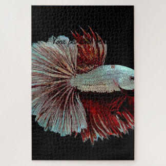 Blau und Rosa Betta Splendens, SiamKämpfeFisch Puzzle