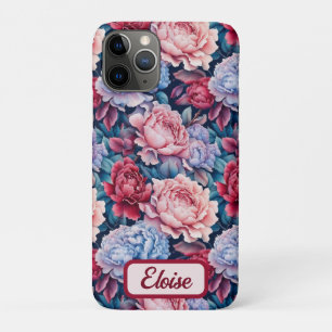 Blau und Rosa Blume Personalisiert Case-Mate iPhone Hülle