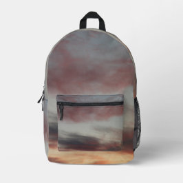 Blau und Rosa Dusty Sky Foto Bedruckter Rucksack