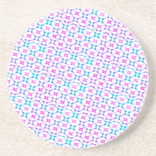 Blau und rosa gemustert getränkeuntersetzer