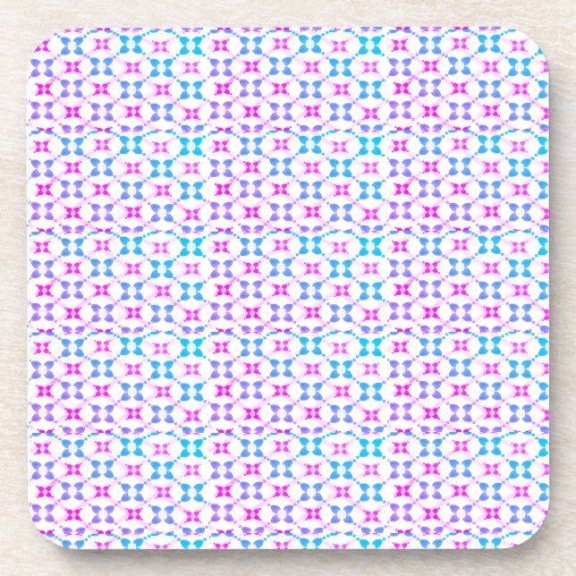 Blau und rosa gemustert  getränkeuntersetzer (Vorderseite)