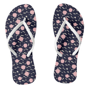 Blau und Rosa großes Punktemuster Flip Flops