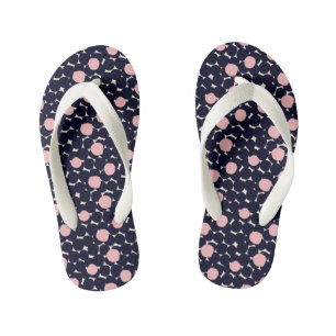 Blau und Rosa großes Punktemuster Kinderbadesandalen