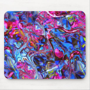 Blau und rosa Marmor Swirl Maus Pad Mousepad