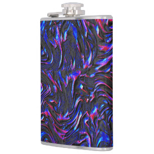 Blau und rosa mit Wandstruktur Flachmann