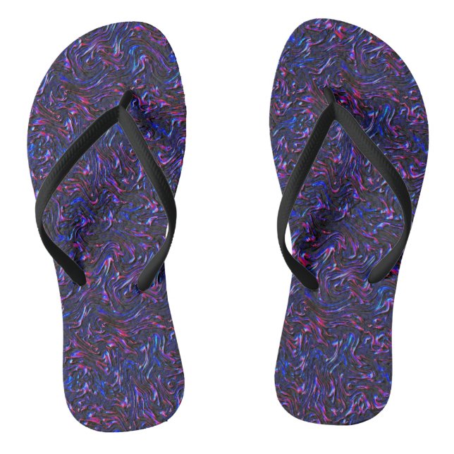 Blau und rosa mit Wandstruktur Flip Flops (Fußbett)