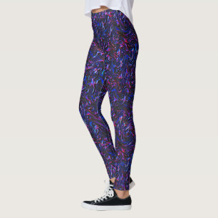 Blau und rosa mit Wandstruktur Leggings