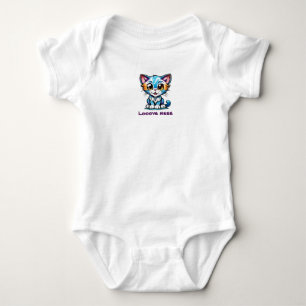 Blau und Rosa Neugierige Kittenabenteuer Baby Strampler