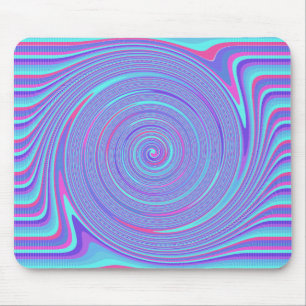 Blau und Rosa Swirl Mousepad