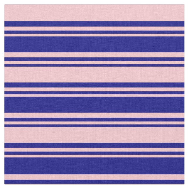 Blau- und rosafarbene Linienmuster Stoff (Nahaufnahme)