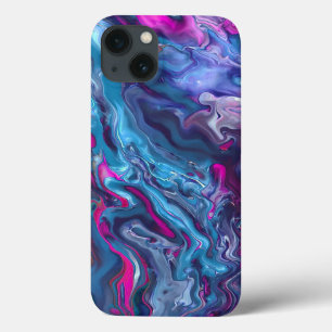 Blau- und rosafarbene Marmor Akrylabstraktion Case-Mate iPhone Hülle