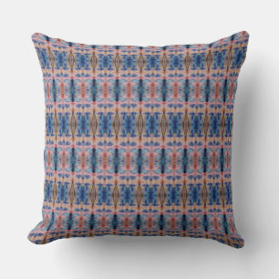 Blau und Rose Pink Muster Kissen