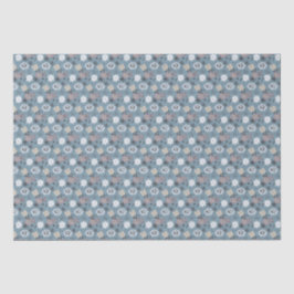 Blau und Rose Stilvolle Kleine Blumenmuster Girly Seidenpapier