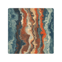 Blau und Rost Abstrakt