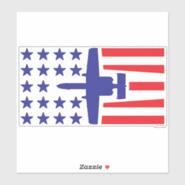 Blau und Rot A-10 US Flagge Aufkleber
