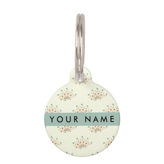 Blau und Rot, Blau, Ihr Name Haustiermarke (Vorderseite)