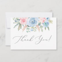 Blau und rot Dankeschön Karte