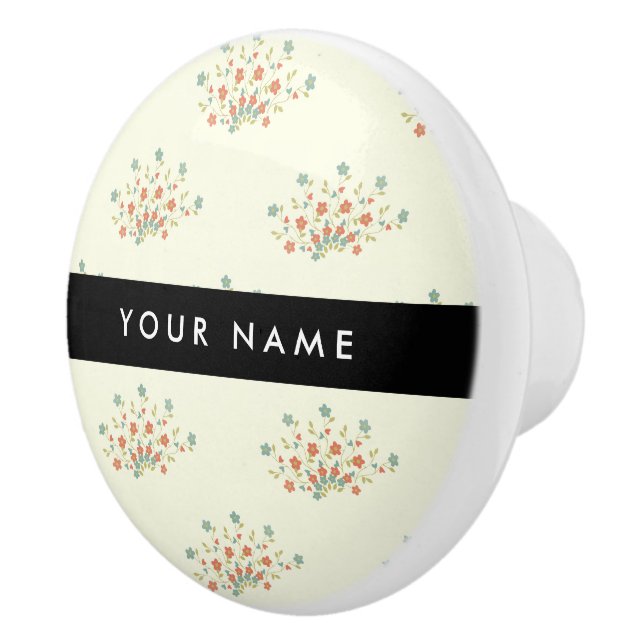 Blau und Rot, Schwarz, Ihr Name Keramikknauf (Rechts)