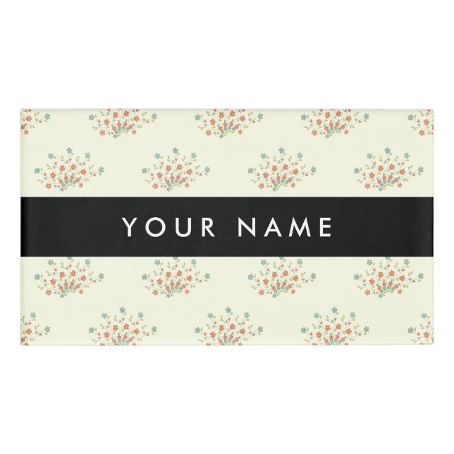 Blau und Rot, Schwarz, Ihr Name Namenschild (Vorderseite)