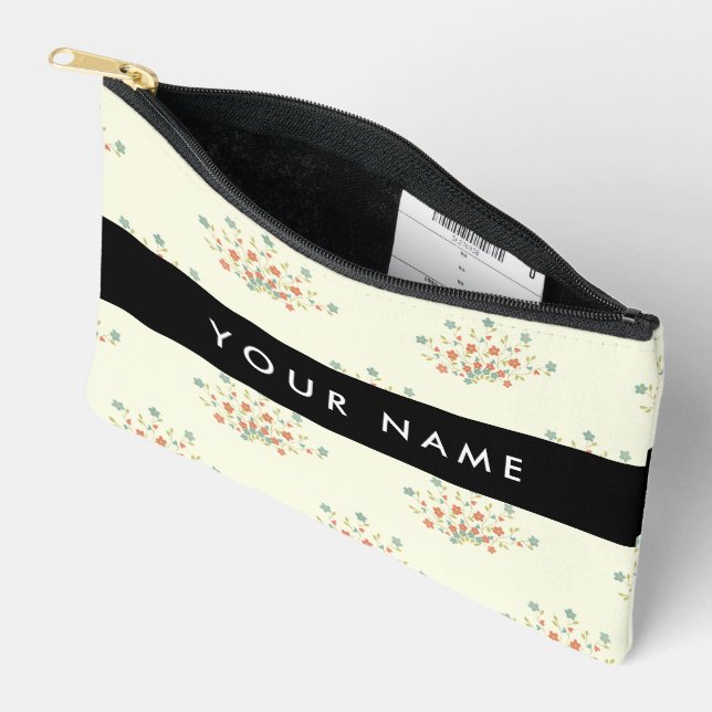 Blau und Rot, Schwarz, Ihr Name Zubehörtasche (Offen)