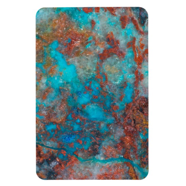 Blau und Rot Shattuckit Magnet (Vertikal)
