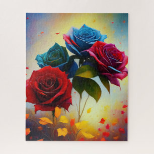 Blau und Rote Rosen, Jigsaw Puzzle