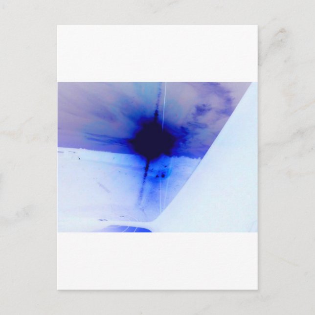 Blau- und Schwarz-Farbfleck Postkarte (Vorderseite)