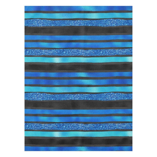 blau und schwarz gestreift tischdecke (Vorderseite)