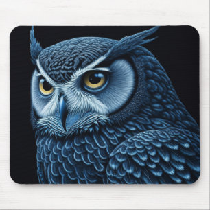 Blau und Schwarz Mousepad