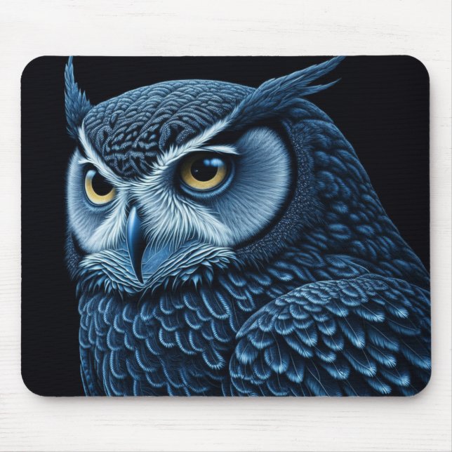 Blau und Schwarz Mousepad (Vorne)