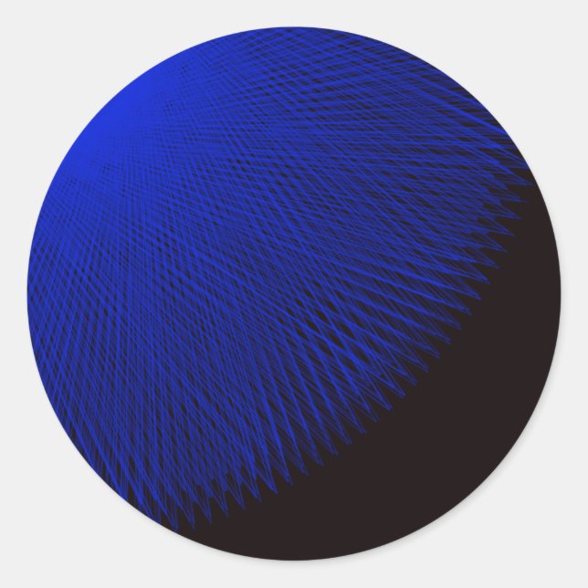 blau und schwarz runder aufkleber (Vorderseite)