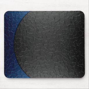Blau- und Schwarz-Shiny-Edelstahlmetall Mousepad