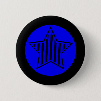 Blau-und Schwarz-Stern-Knopf Button