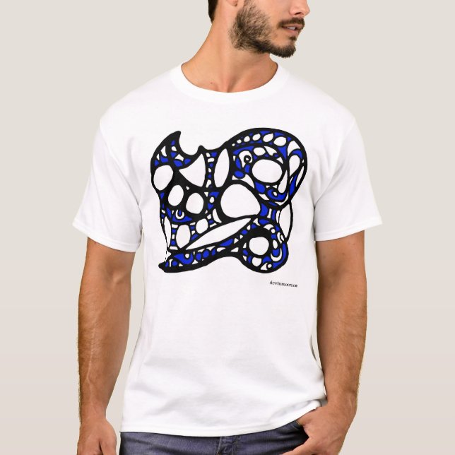 Blau- und Schwarzentwurf 006 T-Shirt (Vorderseite)