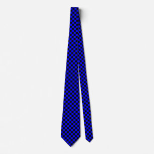 Blau und Schwarzes überprüfte Krawatte