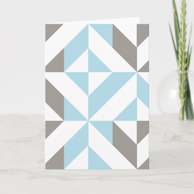 Blau und Silber Geometric ZigZag (Vorderseite)