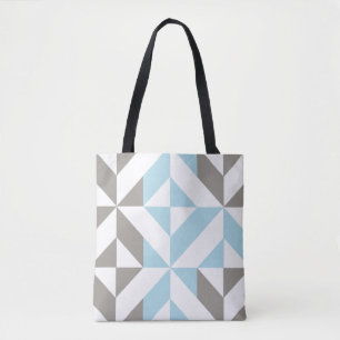 Blau und Silber Geometric ZigZag