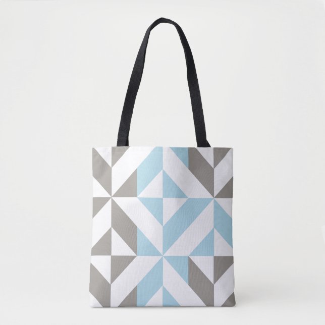Blau und Silber Geometric ZigZag (Vorderseite)