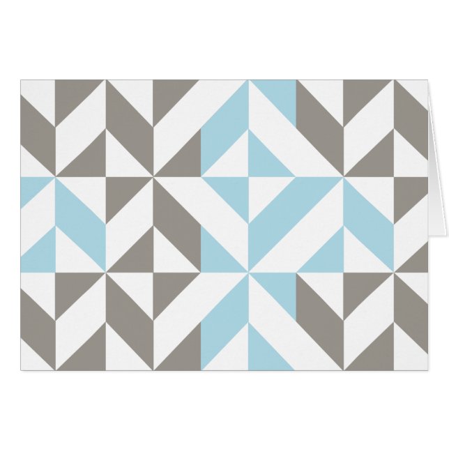 Blau und Silber Geometric ZigZag (Vorderseite (Horizontal))