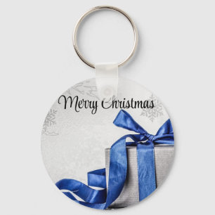 Blau und Silber Weihnachtsgeschenke Schlüsselanhänger