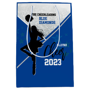 Blau und Silver Cheer Gyms Mittlere Geschenktüte