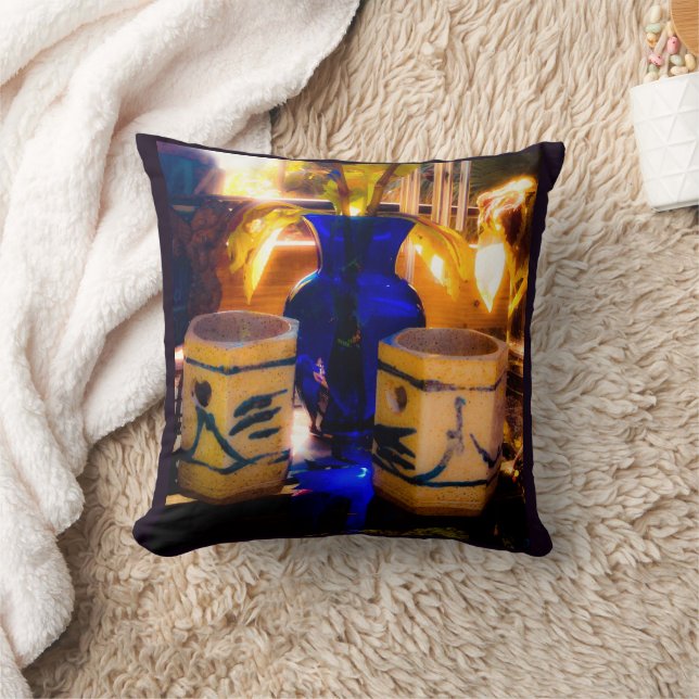 Blau und Sonnenlicht Kissen (Decke)