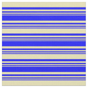 Blau- und Tan-Linien/Streifen-Muster Stoff